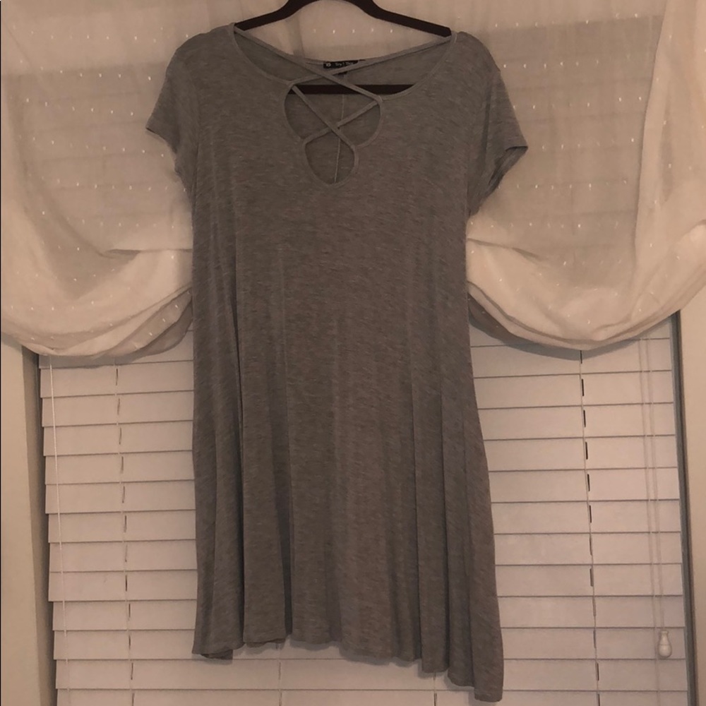 Gray T-Shirt Dress